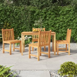 vidaXL 5-tlg. Garten-Essgruppe Massivholz Teak