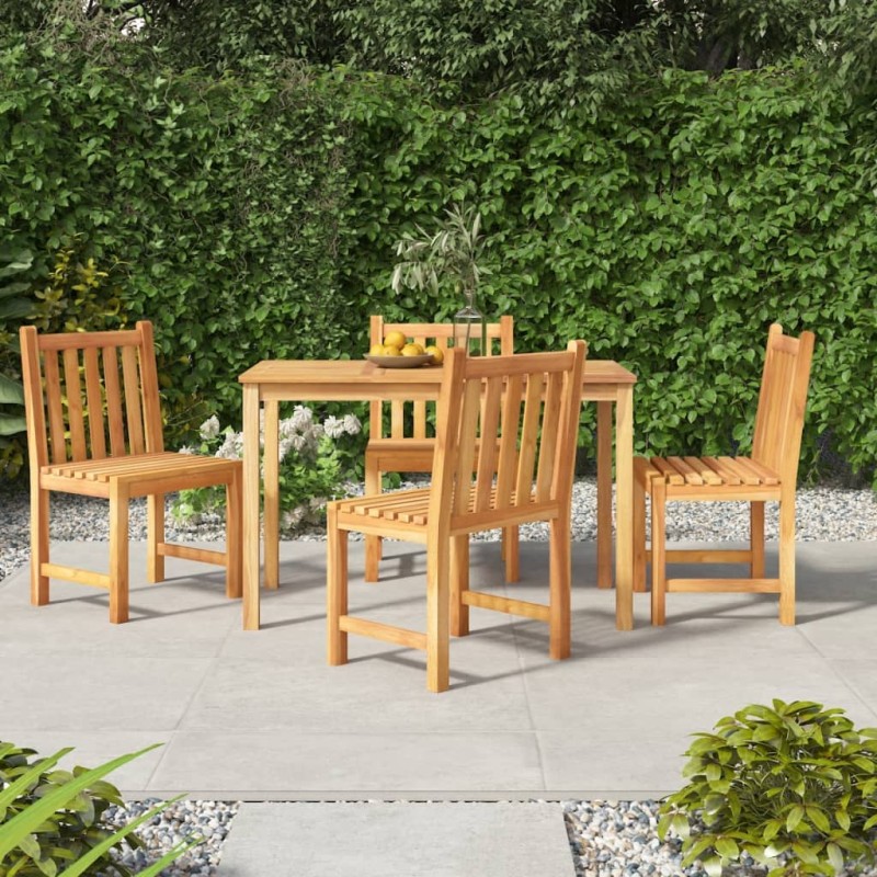vidaXL 5-tlg. Garten-Essgruppe Massivholz Teak vidaXL 5-tlg. Garten-Essgruppe Massivholz Teak