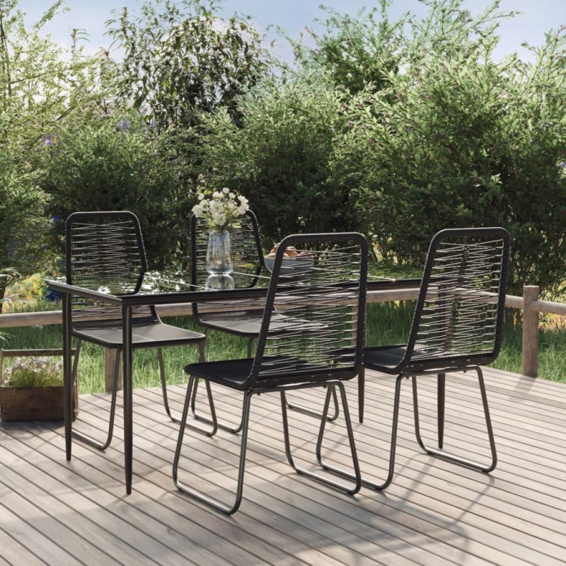 vidaXL 5-tlg. Garten-Essgruppe Schwarz vidaXL 5-tlg. Garten-Essgruppe Schwarz