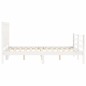 vidaXL Massivholzbett mit Kopfteil Weiß 140x190 cm vidaXL Massivholzbett mit Kopfteil Weiß 140x190 cm