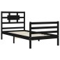 vidaXL Massivholzbett mit Kopfteil Schwarz 90x200 cm vidaXL Massivholzbett mit Kopfteil Schwarz 90x200 cm
