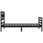 vidaXL Massivholzbett mit Kopfteil Schwarz 90x200 cm vidaXL Massivholzbett mit Kopfteil Schwarz 90x200 cm