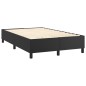 vidaXL Boxspringbett mit Matratze Schwarz 120x200 cm Kunstleder vidaXL Boxspringbett mit Matratze Schwarz 120x200 cm Kunstleder