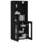 vidaXL Highboard Schwarz 69,5x34x180 cm Holzwerkstoff vidaXL Highboard Schwarz 69,5x34x180 cm Holzwerkstoff