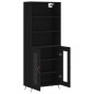 vidaXL Highboard Schwarz 69,5x34x180 cm Holzwerkstoff vidaXL Highboard Schwarz 69,5x34x180 cm Holzwerkstoff