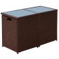 vidaXL 3-tlg. Bistro-Set mit Kissen Poly Rattan Braun vidaXL 3-tlg. Bistro-Set mit Kissen Poly Rattan Braun