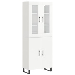 vidaXL Highboard Hochglanz-Weiß 69,5x34x180 cm Holzwerkstoff