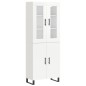 vidaXL Highboard Hochglanz-Weiß 69,5x34x180 cm Holzwerkstoff vidaXL Highboard Hochglanz-Weiß 69,5x34x180 cm Holzwerkstoff