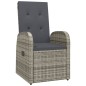 vidaXL 5-tlg. Garten-Essgruppe mit Kissen Grau Poly Rattan vidaXL 5-tlg. Garten-Essgruppe mit Kissen Grau Poly Rattan