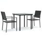 vidaXL 3-tlg. Garten-Essgruppe Poly Rattan und Stahl vidaXL 3-tlg. Garten-Essgruppe Poly Rattan und Stahl