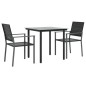 vidaXL 3-tlg. Garten-Essgruppe Poly Rattan und Stahl vidaXL 3-tlg. Garten-Essgruppe Poly Rattan und Stahl