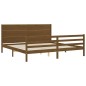 vidaXL Massivholzbett mit Kopfteil Honigbraun 200x200 cm vidaXL Massivholzbett mit Kopfteil Honigbraun 200x200 cm