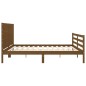 vidaXL Massivholzbett mit Kopfteil Honigbraun 200x200 cm vidaXL Massivholzbett mit Kopfteil Honigbraun 200x200 cm