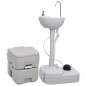 vidaXL Tragbare Campingtoilette mit Waschbecken vidaXL Tragbare Campingtoilette mit Waschbecken