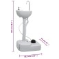 vidaXL Tragbare Campingtoilette mit Waschbecken vidaXL Tragbare Campingtoilette mit Waschbecken