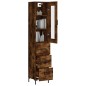 vidaXL Highboard Räuchereiche 34,5x34x180 cm Holzwerkstoff vidaXL Highboard Räuchereiche 34,5x34x180 cm Holzwerkstoff
