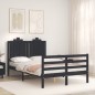 vidaXL Massivholzbett mit Kopfteil Schwarz 120x200 cm vidaXL Massivholzbett mit Kopfteil Schwarz 120x200 cm