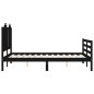 vidaXL Massivholzbett mit Kopfteil Schwarz 120x200 cm vidaXL Massivholzbett mit Kopfteil Schwarz 120x200 cm