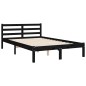 vidaXL Massivholzbett mit Kopfteil Schwarz 120x200 cm vidaXL Massivholzbett mit Kopfteil Schwarz 120x200 cm