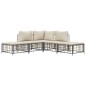 vidaXL 5-tlg. Garten-Lounge-Set mit Kissen Anthrazit Poly Rattan vidaXL 5-tlg. Garten-Lounge-Set mit Kissen Anthrazit Poly Rattan