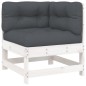 vidaXL 8-tlg. Garten-Lounge-Set mit Kissen Weiß Massivholz vidaXL 8-tlg. Garten-Lounge-Set mit Kissen Weiß Massivholz