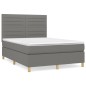 vidaXL Boxspringbett mit Matratze Dunkelgrau 140x190 cm Stoff vidaXL Boxspringbett mit Matratze Dunkelgrau 140x190 cm Stoff