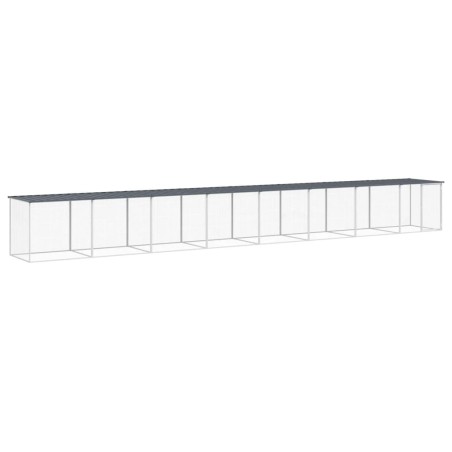 vidaXL Hühnerkäfig mit Dach Anthrazit 803x98x90 cm Verzinkter Stahl