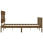 vidaXL Massivholzbett mit Kopfteil Honigbraun 120x200 cm vidaXL Massivholzbett mit Kopfteil Honigbraun 120x200 cm