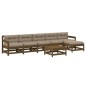 vidaXL 7-tlg. Garten-Lounge-Set mit Kissen Honigbraun Massivholz vidaXL 7-tlg. Garten-Lounge-Set mit Kissen Honigbraun Massivholz