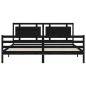 vidaXL Massivholzbett mit Kopfteil Schwarz 200x200 cm vidaXL Massivholzbett mit Kopfteil Schwarz 200x200 cm
