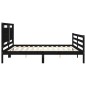 vidaXL Massivholzbett mit Kopfteil Schwarz 200x200 cm vidaXL Massivholzbett mit Kopfteil Schwarz 200x200 cm