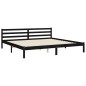 vidaXL Massivholzbett mit Kopfteil Schwarz 200x200 cm vidaXL Massivholzbett mit Kopfteil Schwarz 200x200 cm