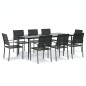 vidaXL 9-tlg. Garten-Essgruppe Poly Rattan und Stahl vidaXL 9-tlg. Garten-Essgruppe Poly Rattan und Stahl