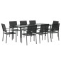 vidaXL 9-tlg. Garten-Essgruppe Poly Rattan und Stahl vidaXL 9-tlg. Garten-Essgruppe Poly Rattan und Stahl