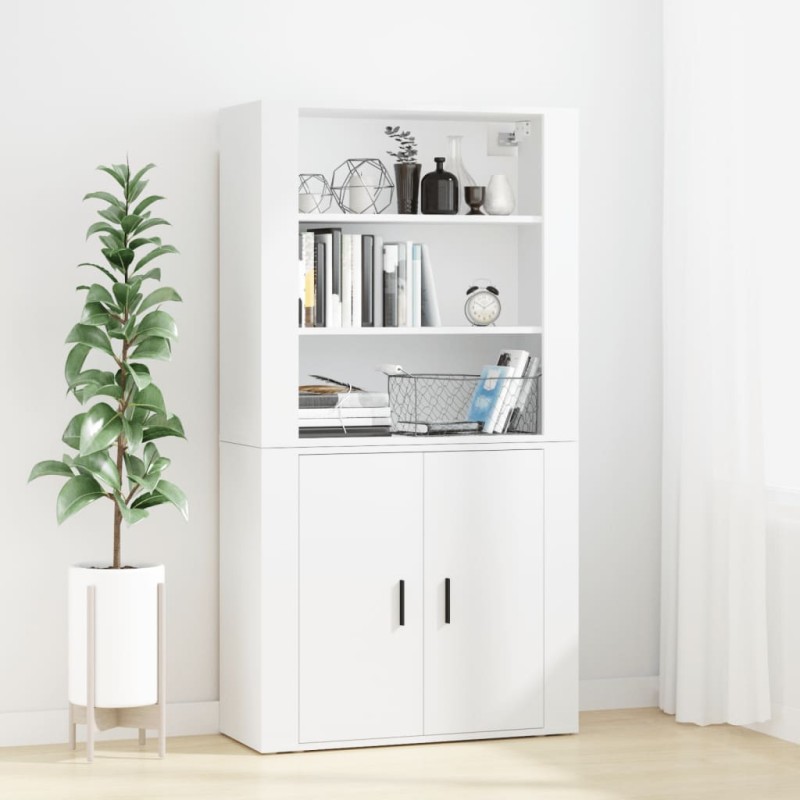 vidaXL Highboard Weiß Holzwerkstoff vidaXL Highboard Weiß Holzwerkstoff