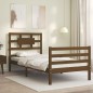 vidaXL Massivholzbett mit Kopfteil Honigbraun 90x200 cm vidaXL Massivholzbett mit Kopfteil Honigbraun 90x200 cm