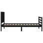 vidaXL Massivholzbett mit Kopfteil Schwarz 90x200 cm vidaXL Massivholzbett mit Kopfteil Schwarz 90x200 cm