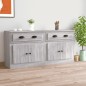 vidaXL Sideboards 2 Stk. Grau Sonoma Holzwerkstoff vidaXL Sideboards 2 Stk. Grau Sonoma Holzwerkstoff