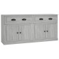 vidaXL Sideboards 2 Stk. Grau Sonoma Holzwerkstoff vidaXL Sideboards 2 Stk. Grau Sonoma Holzwerkstoff