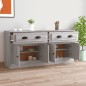 vidaXL Sideboards 2 Stk. Grau Sonoma Holzwerkstoff vidaXL Sideboards 2 Stk. Grau Sonoma Holzwerkstoff