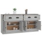 vidaXL Sideboards 2 Stk. Grau Sonoma Holzwerkstoff vidaXL Sideboards 2 Stk. Grau Sonoma Holzwerkstoff