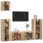 vidaXL 5-tlg. TV-Schrank-Set Sonoma-Eiche Holzwerkstoff vidaXL 5-tlg. TV-Schrank-Set Sonoma-Eiche Holzwerkstoff
