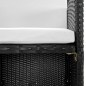 vidaXL 5-tlg. Garten-Essgruppe mit Auflagen Poly Rattan Schwarz vidaXL 5-tlg. Garten-Essgruppe mit Auflagen Poly Rattan Schwarz