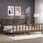 vidaXL Bettgestell mit Kopfteil Honigbraun 180x200 cm Massivholz vidaXL Bettgestell mit Kopfteil Honigbraun 180x200 cm Massivholz