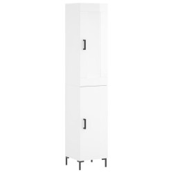 vidaXL Highboard Hochglanz-Weiß 34,5x34x180 cm Holzwerkstoff