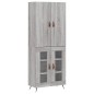 vidaXL Highboard Grau Sonoma 69,5x34x180 cm Holzwerkstoff vidaXL Highboard Grau Sonoma 69,5x34x180 cm Holzwerkstoff