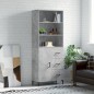 vidaXL Highboard Betongrau 69,5x34x180 cm Holzwerkstoff vidaXL Highboard Betongrau 69,5x34x180 cm Holzwerkstoff