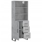 vidaXL Highboard Betongrau 69,5x34x180 cm Holzwerkstoff vidaXL Highboard Betongrau 69,5x34x180 cm Holzwerkstoff