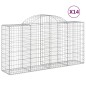 vidaXL Gabionen mit Hochbogen 14 Stk 200x50x100/120cm Verzinktes Eisen vidaXL Gabionen mit Hochbogen 14 Stk 200x50x100/120cm Verzinktes Eisen