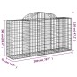 vidaXL Gabionen mit Hochbogen 14 Stk 200x50x100/120cm Verzinktes Eisen vidaXL Gabionen mit Hochbogen 14 Stk 200x50x100/120cm Verzinktes Eisen